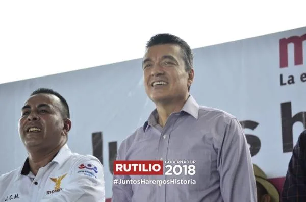Manuel de Jesús Carpio Mayorga, presidente municipal de Amatán y Rutilio Escandón, gobernador electo de Chiapas