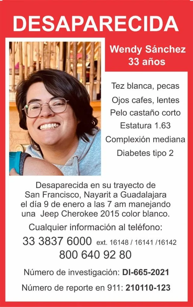 Wendy Sánchez Muñoz: cinco años desaparecida en la carretera entre Nayarit y Jalisco