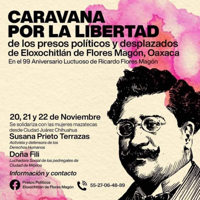 Caravana por los presos políticos de Eloxochitlán