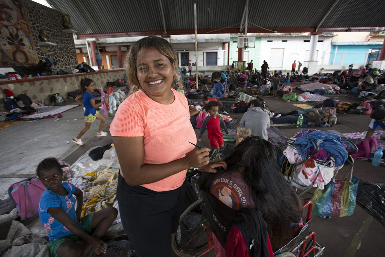 Una caravana migrante liderada por mujeres