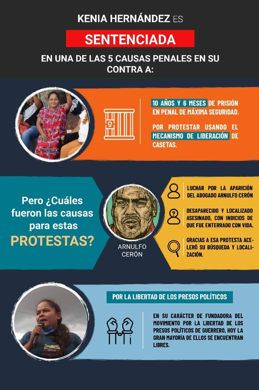 Dictan sentencia contra la defensora Kenia Hernández por ejercer su derecho a la propuesta