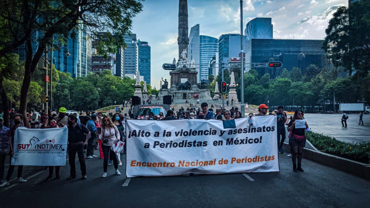 Periodistas protestan en la CDMX por asesinatos