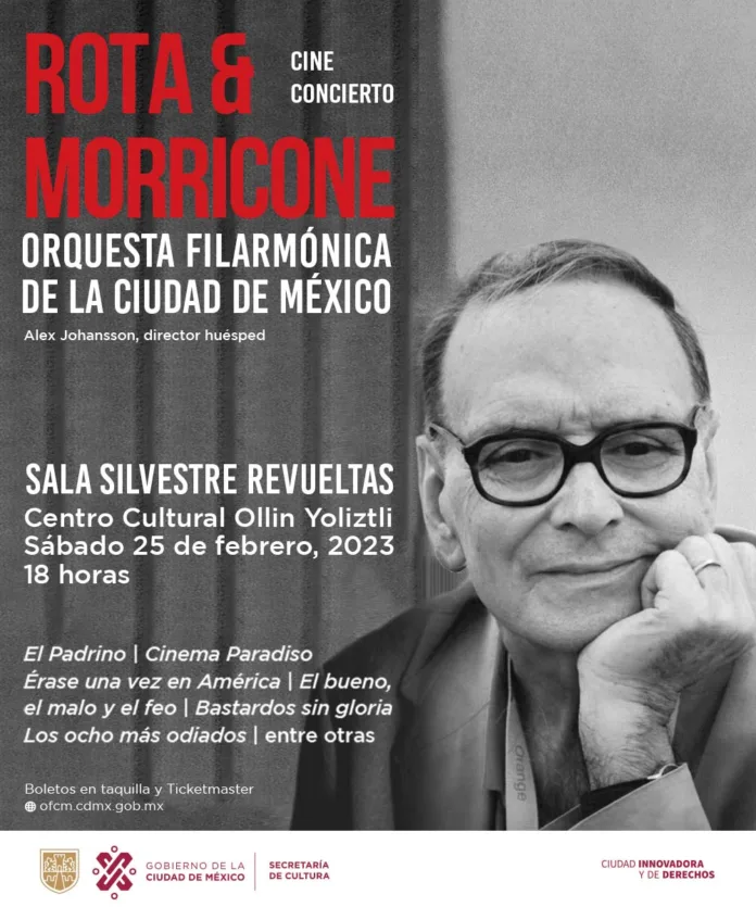 mail Orquesta Filarmónica de la Ciudad de México ofrecerá concierto en homenaje a Ennio Morricone y Nino Rota
