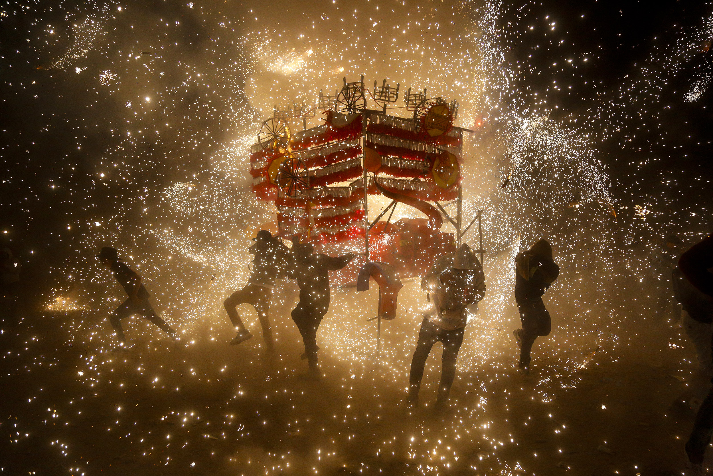 Toros Pirotécnicos en honor a San Juan de Dios, santo patrono de Tultepec