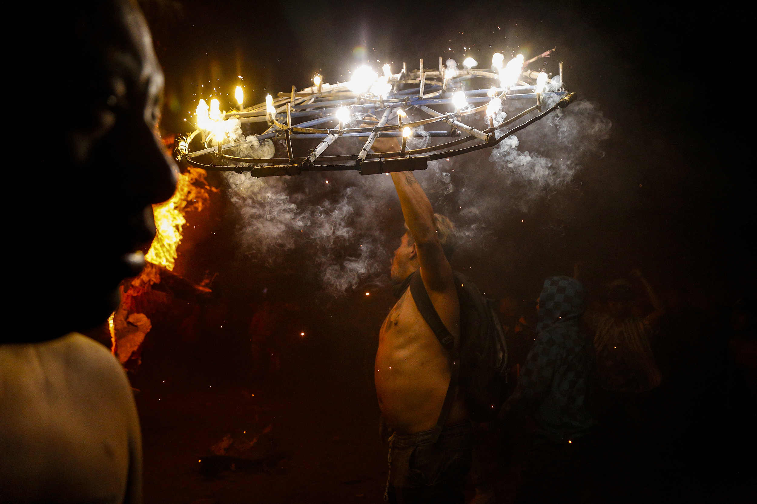 Toros Pirotécnicos en honor a San Juan de Dios, santo patrono de Tultepec