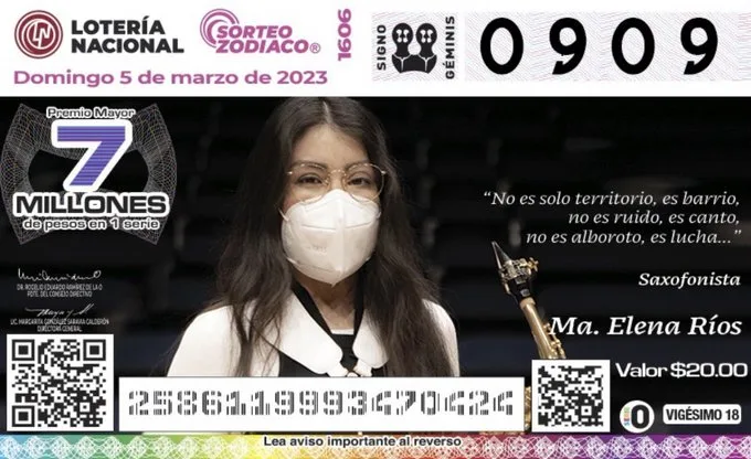 FqJzrFZXgBct4ee María Elena Ríos será imagen del cachito de la Lotería Nacional