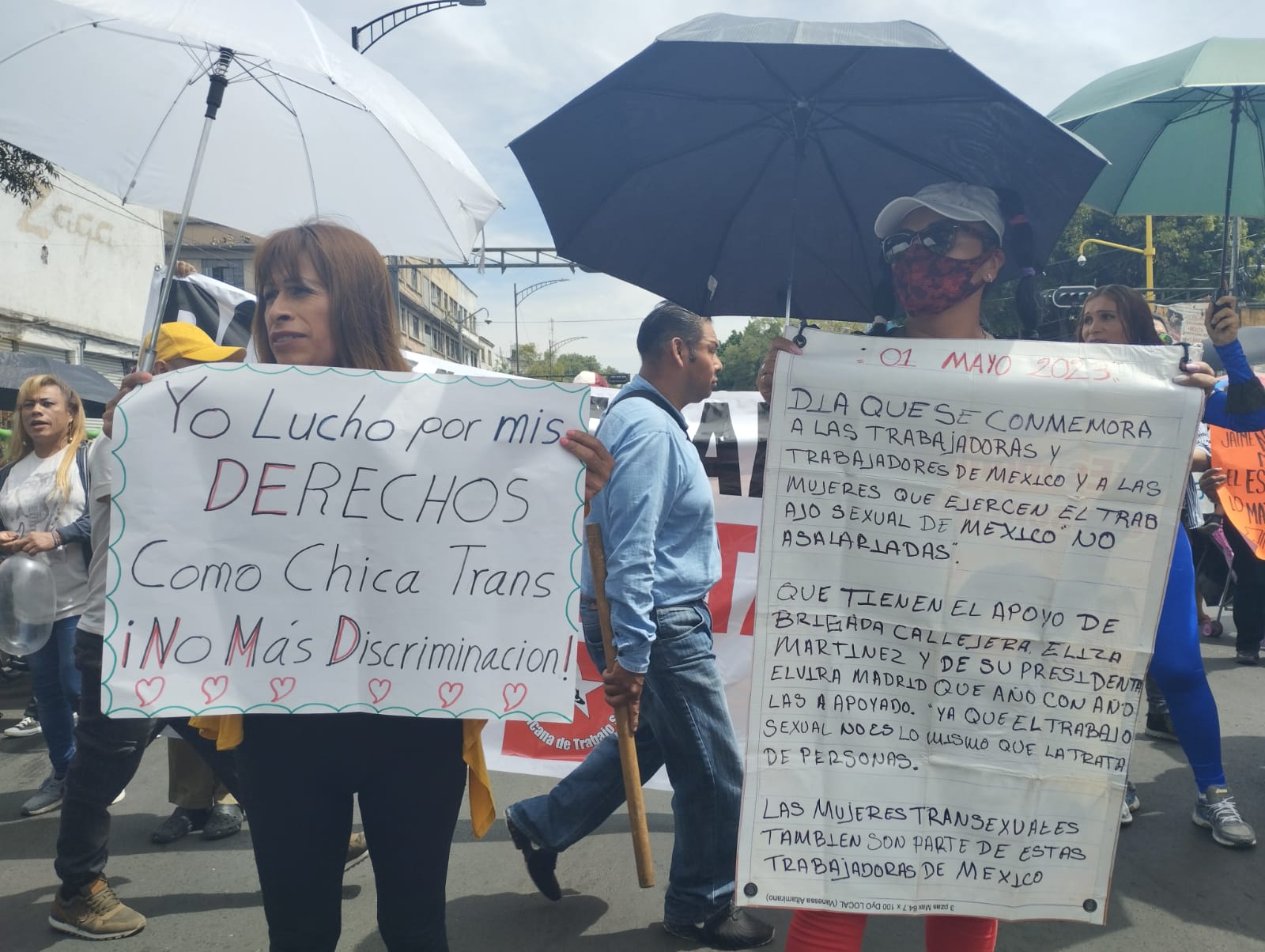 Trabajadoras sexuales marchan en defensa de sus derechos laborales en Ciudad de México