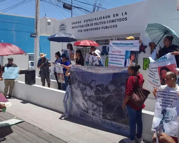 Exigen la liberación de defensores del parque de los Sabinos en Escolásticas, Querétaro