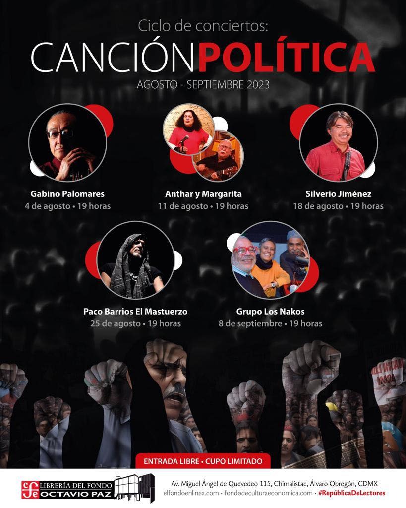 Ciclo de conciertos de canción política en el Fondo de Cultura Económica