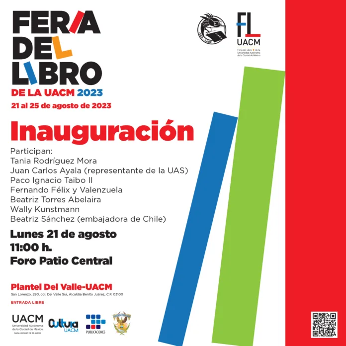 366745847_295841359763308_1060002403465091569_n Del 21 al 25 de agosto se realizará la "Feria del Libro UACM 2023"