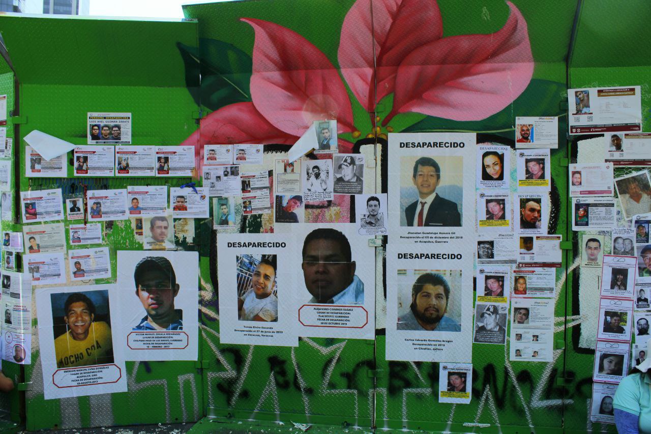 Manifestación por Dia Internacional de Víctimas de la Desaparición Forzada en la Glorieta de las y los Desaparecidos
