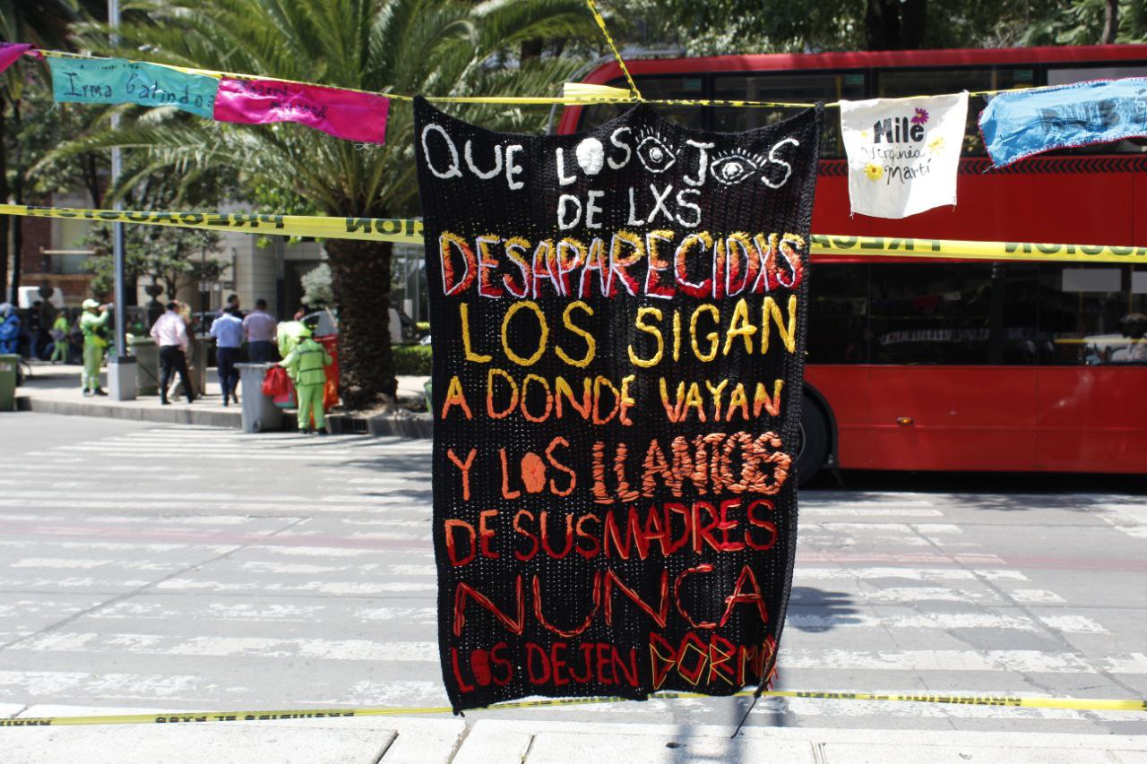 Manifestación por Dia Internacional de Víctimas de la Desaparición Forzada en la Glorieta de las y los Desaparecidos