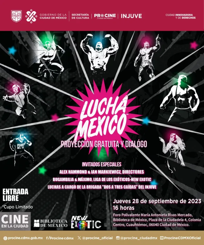 Cartel Función Lucha México Todo listo para la celebración del Día Nacional de la Lucha Libre en la Biblioteca México