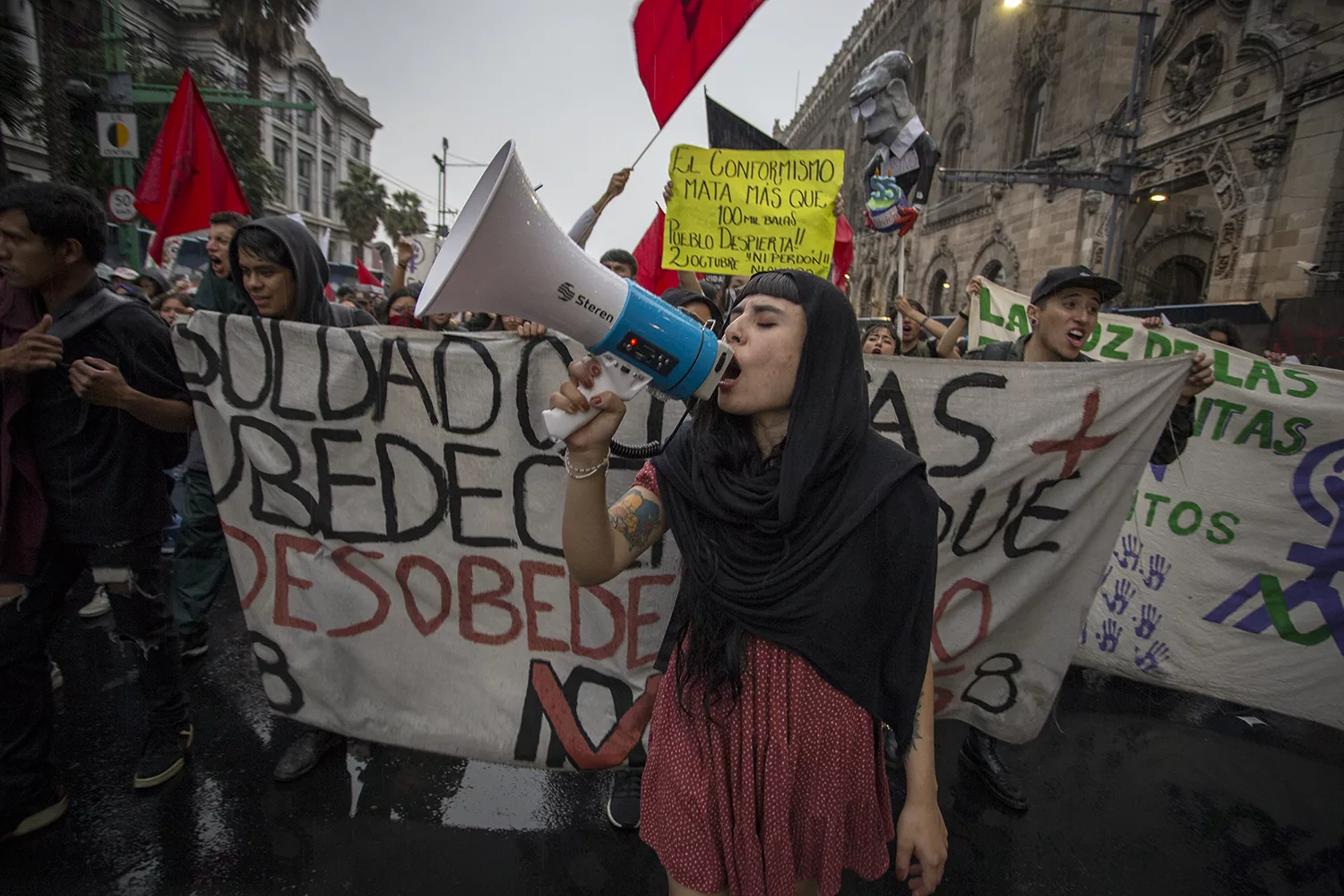 Fotografía: 55º aniversario del Movimiento de 1968 en Tlatelolco
