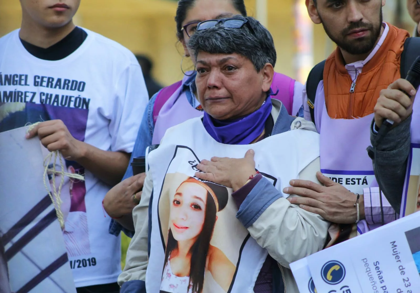 A 6 años de la desaparición de Pamela Gallardo familiares se manifestaron a las afueras de la Fiscalía CDMX