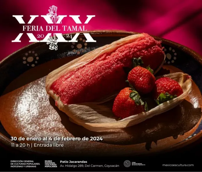 foto La XXX Feria del Tamal se llevará a cabo del 30 de enero al 4 de febrero de 2024. Habrá alrededor de 50 expositores de seis países de América Latina y 11 estados de la República mexicana.