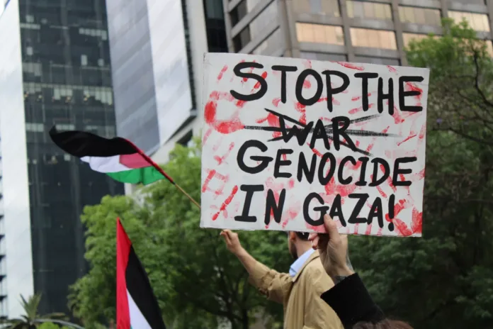 Protesta contra el genocidio que realiza Israel