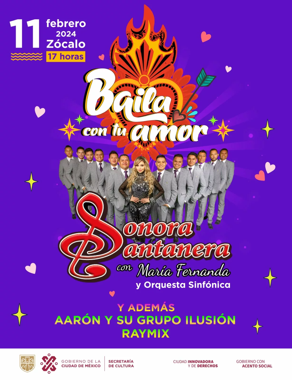 La Sonora Santanera, Aarón y su Grupo Ilusión y Raymix realizarán concierto en el Zócalo de la CDMX 
