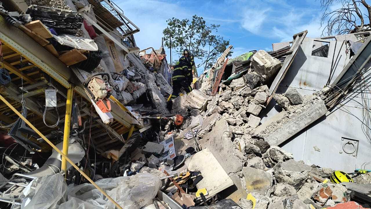 Foto de la explosión en Tlalpan por Bomberos Ciudad de México Oficial