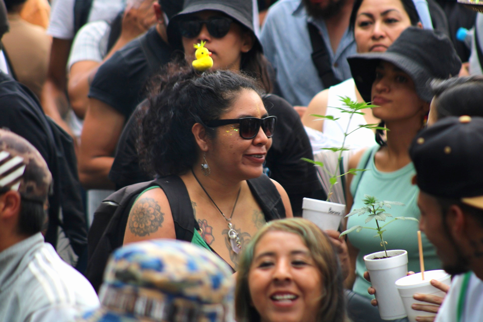 Fotografía por Astrid Salgado. Marcha XXIV por la legalización de la marihuana.