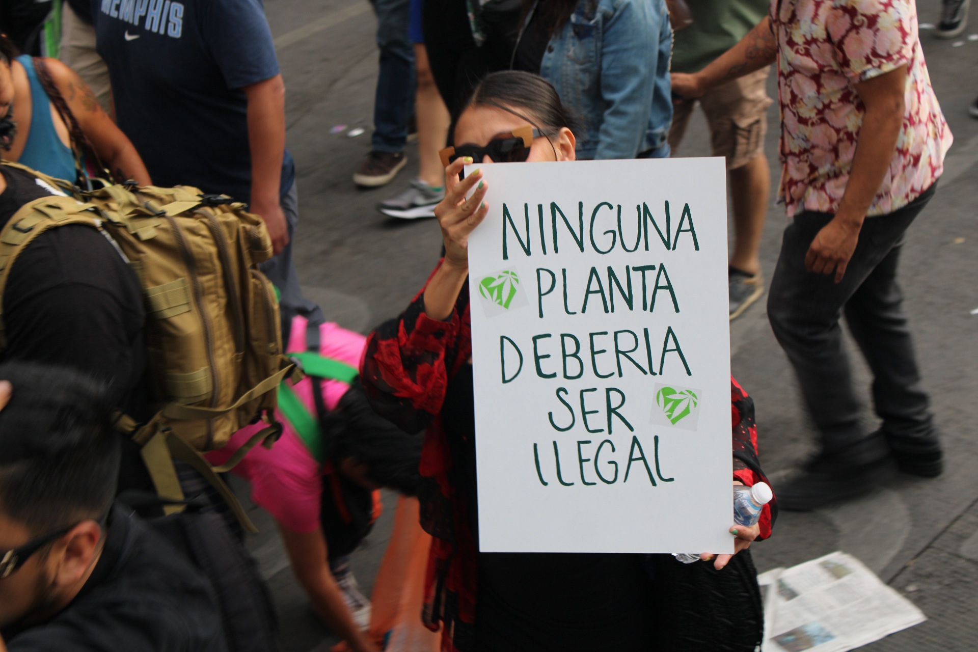 Fotografía por Astrid Salgado. Marcha XXIV por la legalización de la marihuana.