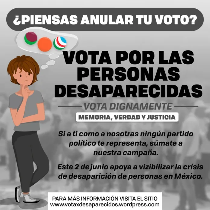 “Vota por las personas desaparecidas”
