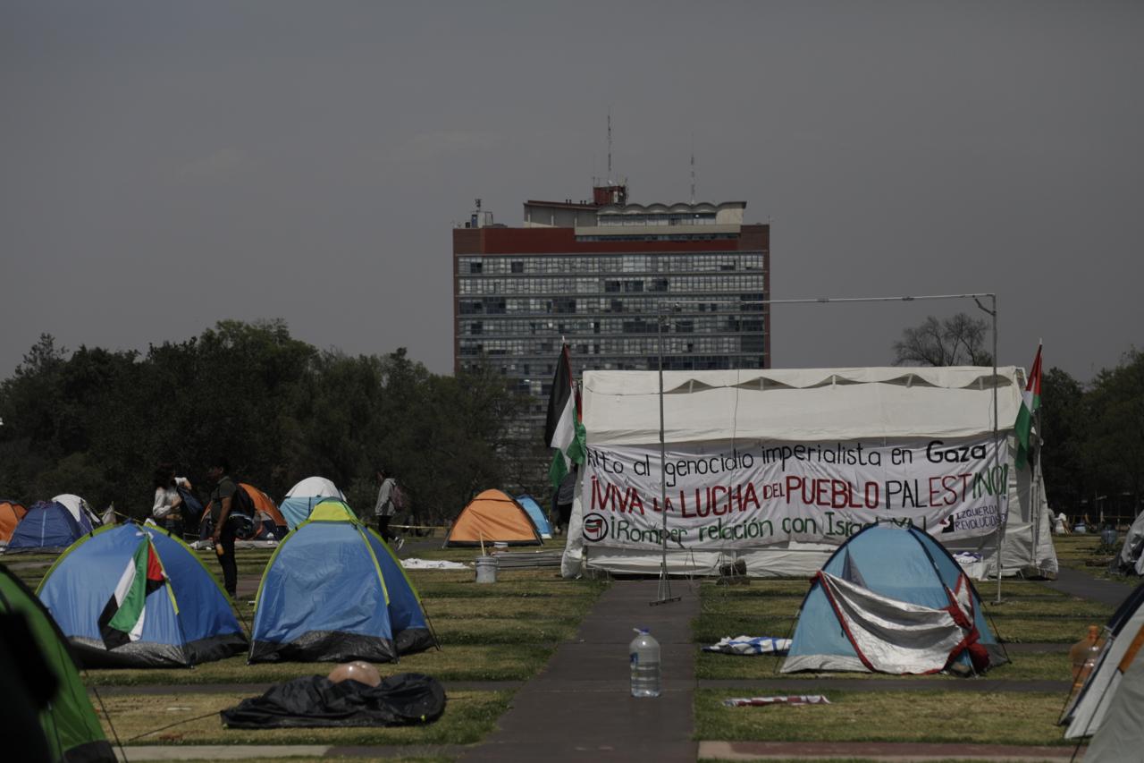 Académicos de la UNAM se reúnen para protestar contra la ocupación de Palestina