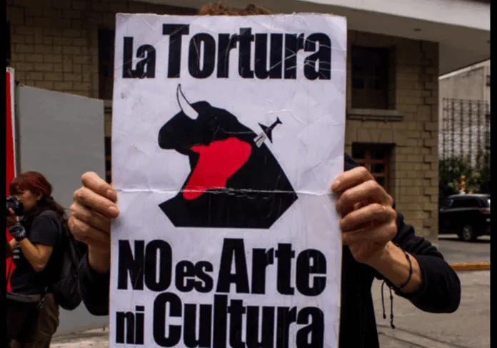La tortura no es cultura Cultura sin tortura, no a las corridas de toros