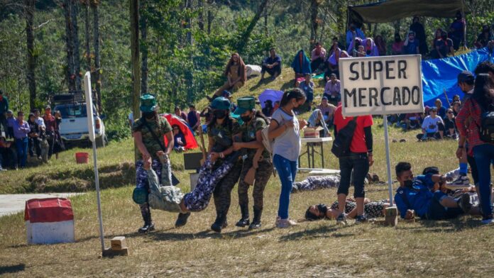 Zapatistas celebran 31 aniversario del levantamiento armado con representaciones teatrales en Oventik