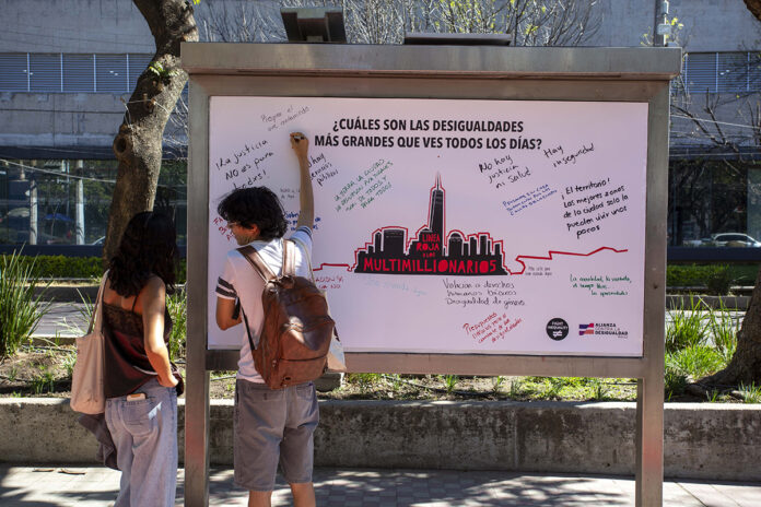 Guadalajara se une a la protesta global contra la desigualdad y el poder de los multimillonarios