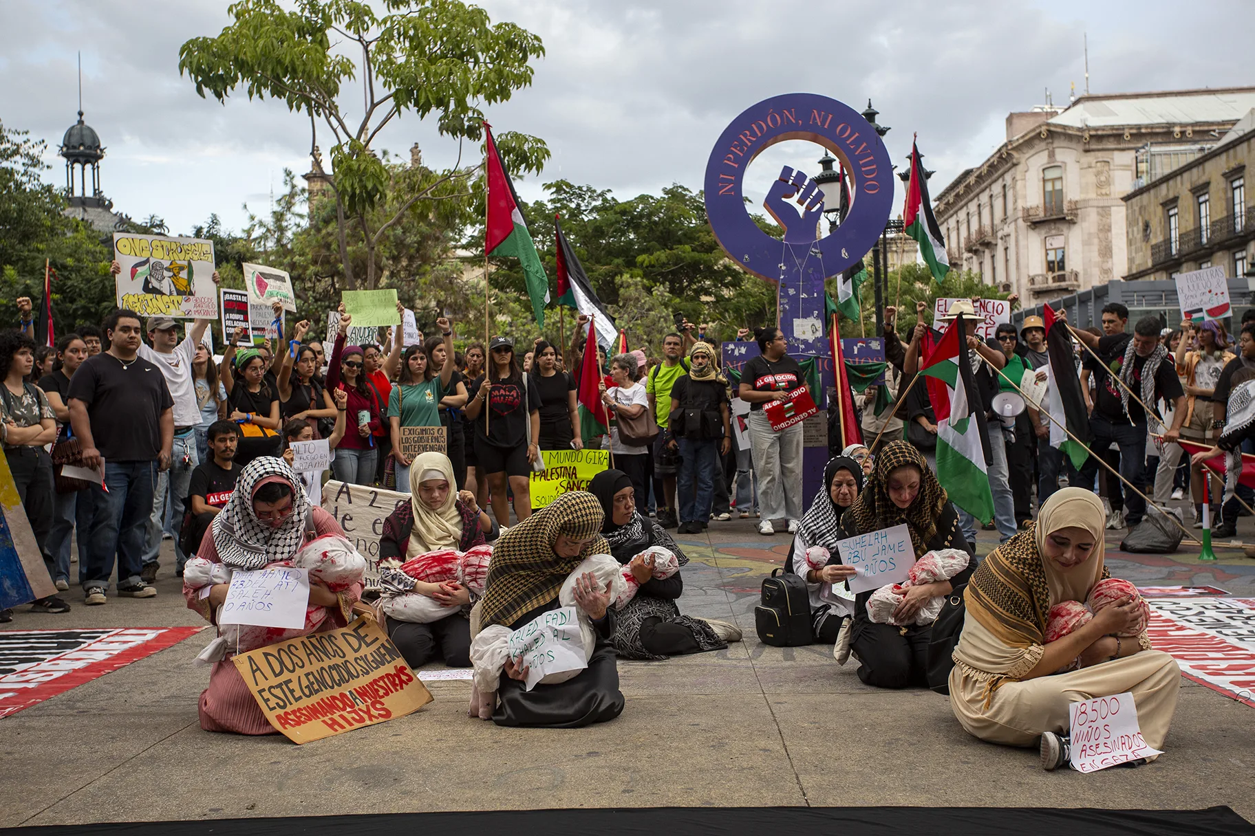 Guadalajara marcha por Palestina: denuncian dos años de genocidio y exigen romper relaciones con Israel