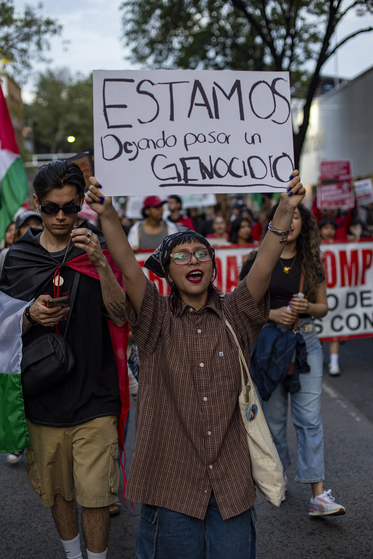 Guadalajara marcha por Palestina: denuncian dos años de genocidio y exigen romper relaciones con Israel