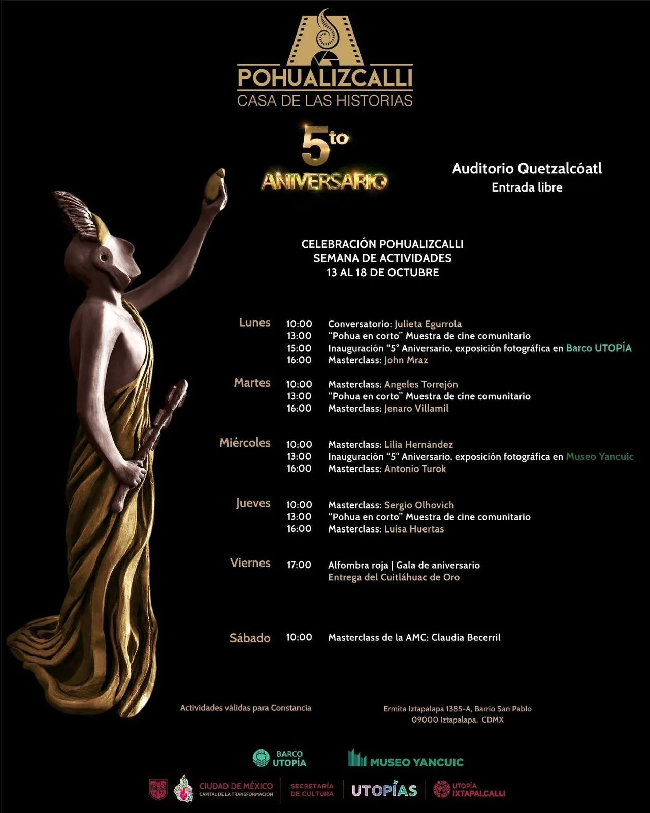 Pohualizcalli celebra su 5º aniversario con arte, cine y fotografía en Iztapalapa