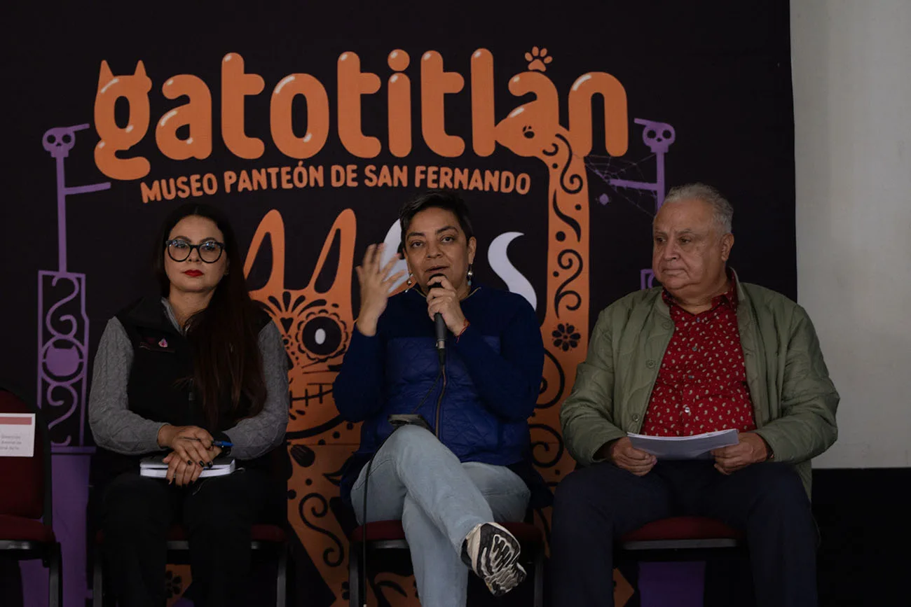 El Museo Panteón de San Fernando presentó la segunda edición de "Gatotitlán otoño 2025", festival que busca concienciar sobre la importancia de bienestar felina para promover una ciudad más animalista y libre de maltrato.