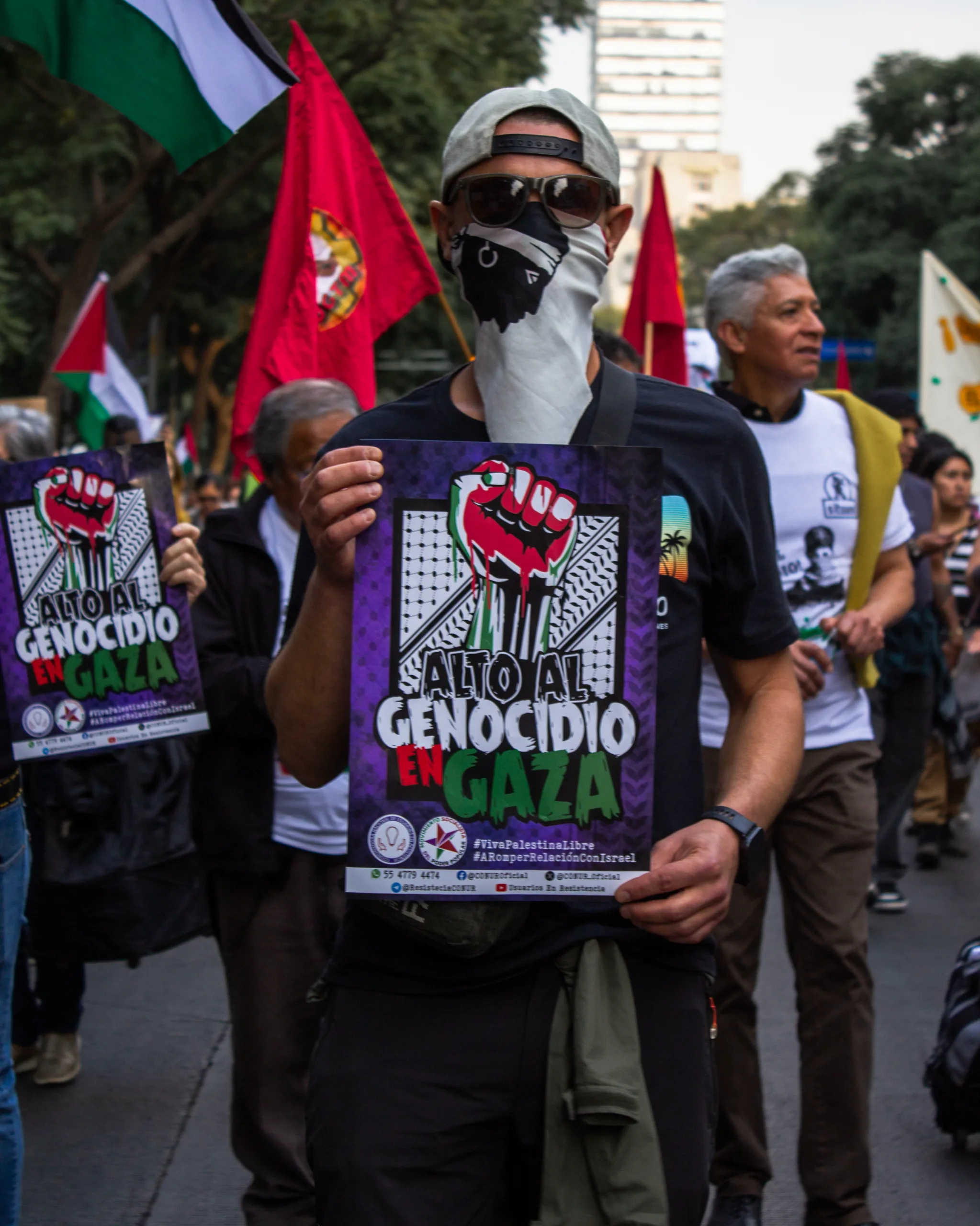 Marcha por el Día Internacional de Solidaridad con Palestina en la CDMX, noviembre 2025