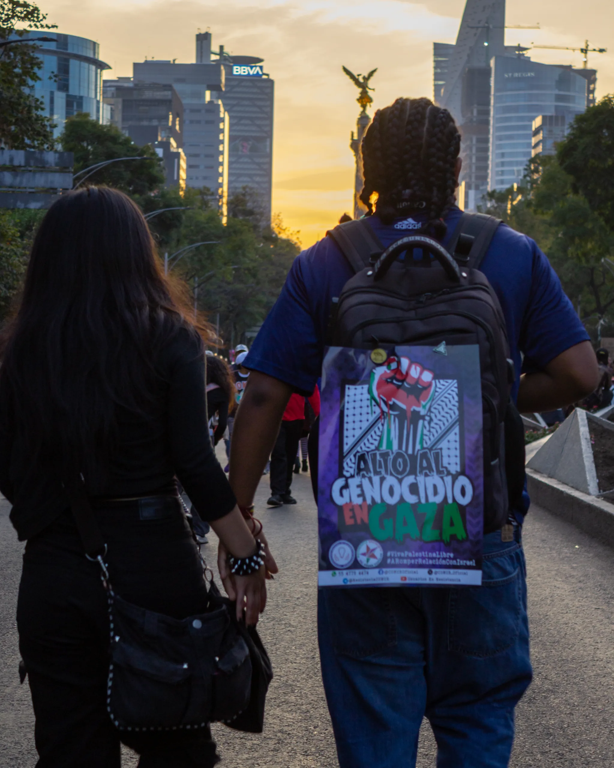 Marcha por el Día Internacional de Solidaridad con Palestina en la CDMX, noviembre 2025