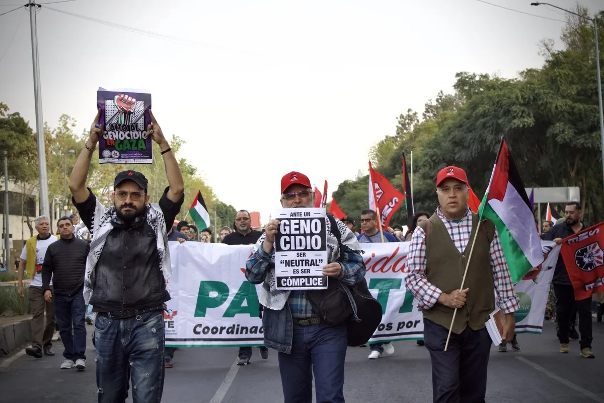 Marcha por el Día Internacional de Solidaridad con Palestina en la CDMX, noviembre 2025