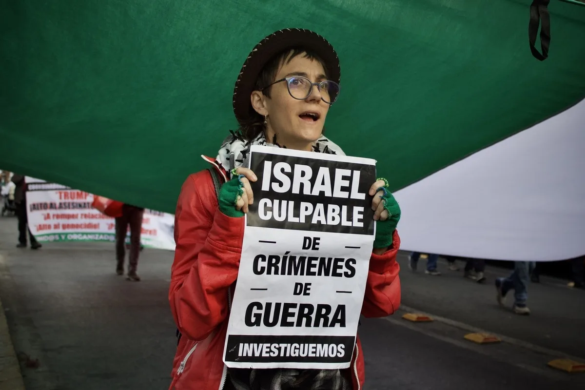 Marcha por el Día Internacional de Solidaridad con Palestina en la CDMX, noviembre 2025