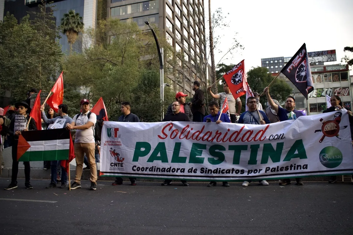 Marcha por el Día Internacional de Solidaridad con Palestina en la CDMX, noviembre 2025