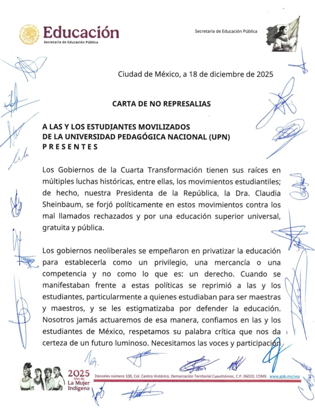 Tras casi dos meses de paro, estudiantes de la UPN obligan a la SEP a firmar acuerdos
