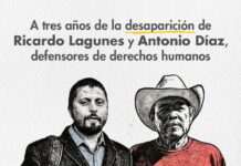 Desaparición forzada de Ricardo Lagunes y Antonio Díaz cumple tres años sin verdad ni justicia Desaparición forzada de Ricardo Lagunes y Antonio Díaz cumple tres años sin verdad ni justicia