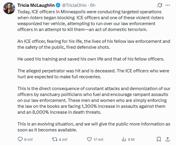 ICE mata a Renee Nicole Good en Minneapolis; video contradice versión de “defensa propia” del DHS