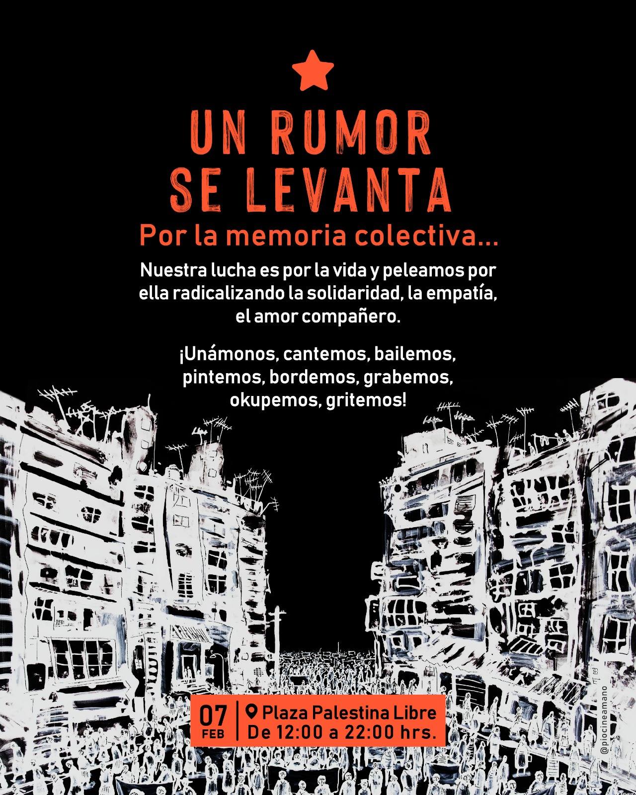Un rumor se levanta: jornada cultural y política reunirá voces contra la censura y el despojo en la CDMX
