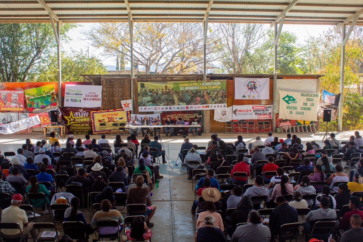 Asamblea en Oaxaca denuncia continuidad neoliberal y exige cancelar el Corredor Interoceánico