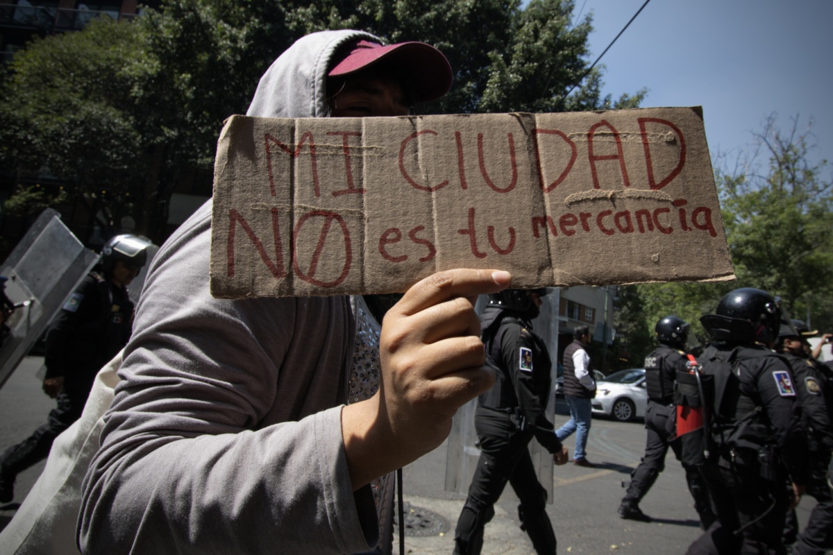 “No a la turistificación, no al mundial del despojo” reclaman activistas en Ciudad de México