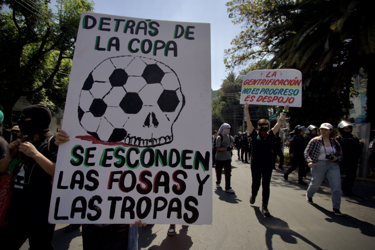 “No a la turistificación, no al mundial del despojo” reclaman activistas en Ciudad de México