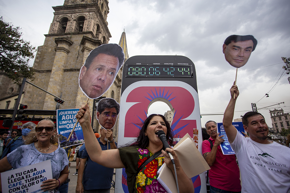 Protesta por el agua en Guadalajara: Anuncian Red de Monitores del Agua Vecinales y exigen alerta sanitaria y destitución del Director de SIAPA