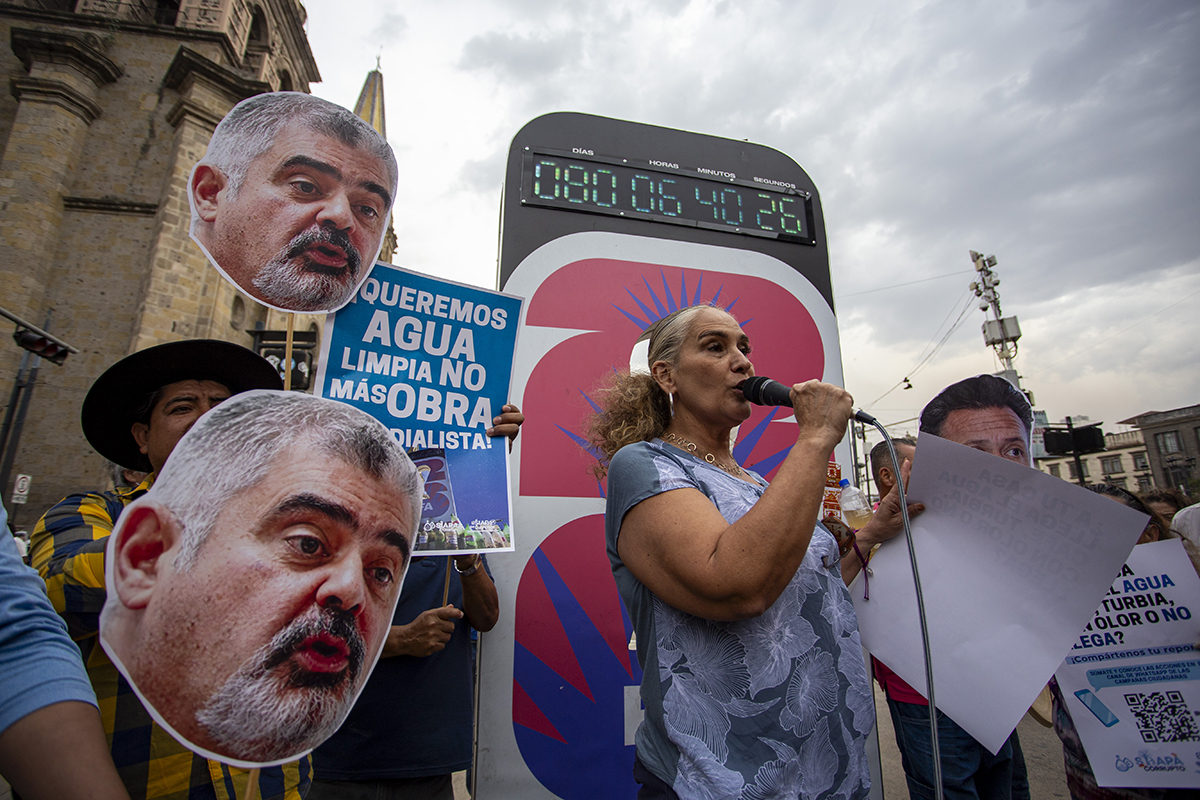 Protesta por el agua en Guadalajara: Anuncian Red de Monitores del Agua Vecinales y exigen alerta sanitaria y destitución del Director de SIAPA