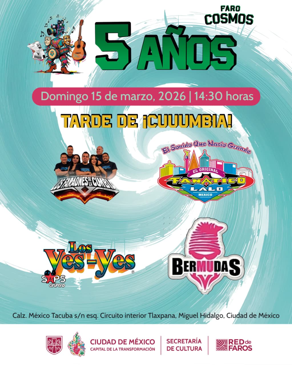 FARO Cosmos celebra cinco años de cultura comunitaria con exposiciones, High Energy y cumbia en Ciudad de México