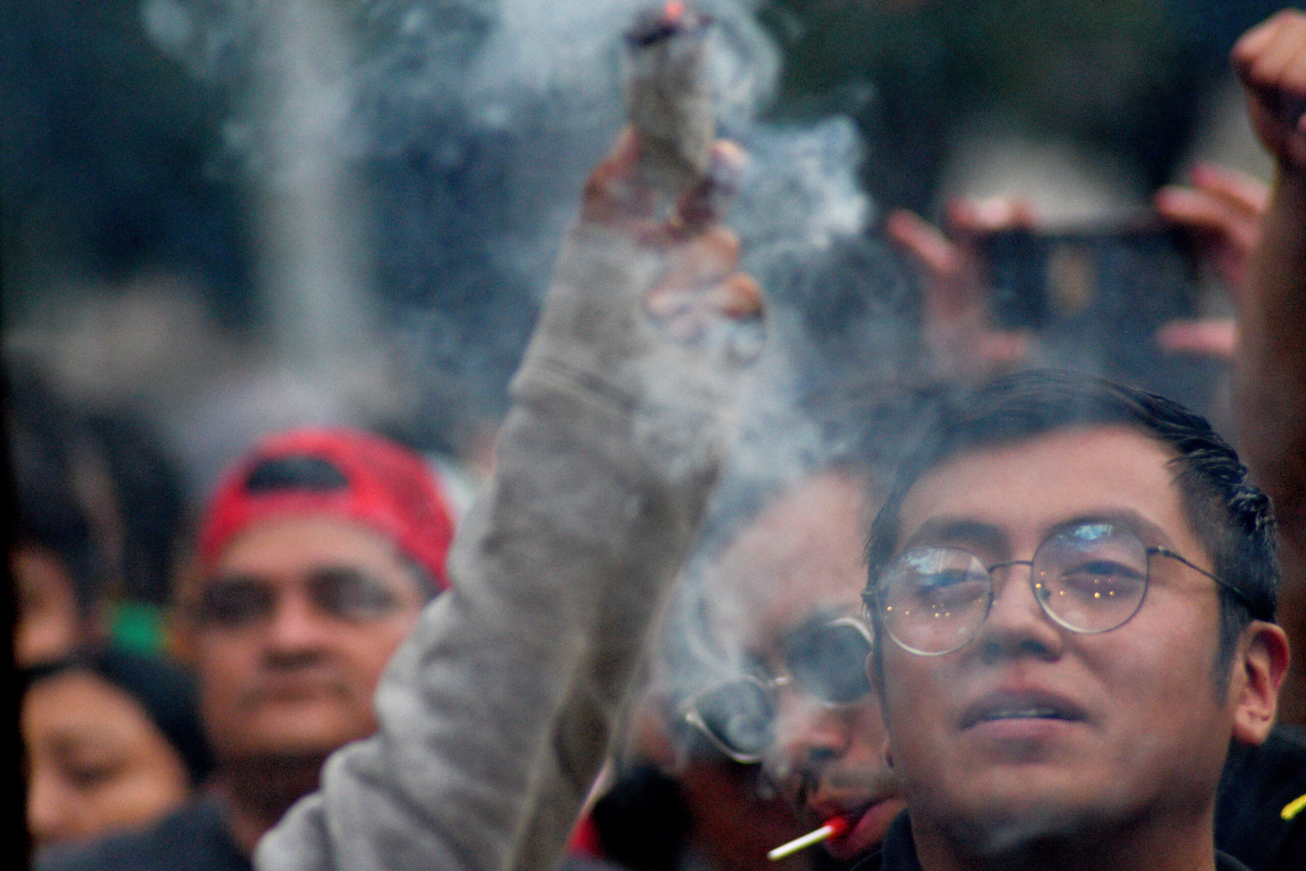 Conmemoración por el día del cannabis en Monumento a la Madre